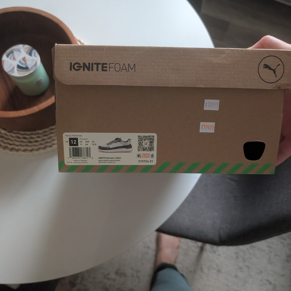 Puma Men's Black, White, and Orange Sneakers - Picture 5 of 5